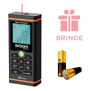 Trena Digital de Alta Precisão a Laser 40m + 2 Pilhas Inclusas – Medição Rápida e Eficiente para Uso Profissional e Doméstico