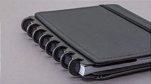 Discos M + Elástico Preto (23mm) para Caderno Inteligente