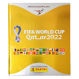 Álbum Capa Dura Dourado Copa Do Mundo Qatar 2022