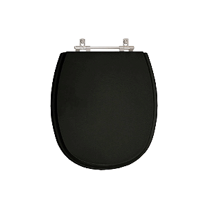 Assento Sanitário Poliester Aspen Ebano (Preto) para vaso Deca