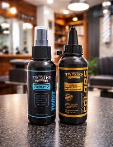 Twist Colors Air (Semipermanente versão Aerógrafo e Pincel) 100ml + Fixer Pró de limpeza 100 ml