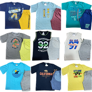 KIT 10 CONJUNTOS MASC. 10 AO 16 ANOS R$20,00 MOLETINHO