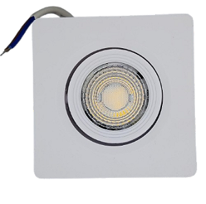 Spot direcionável LED 3W quadrado embutir bivolt (CTB)