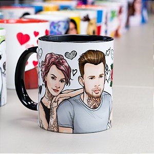 02 Canecas +  2 Caricaturas