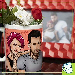 01 Caneca + 02 Caricaturas