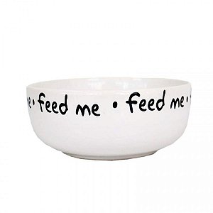 Comedouro Ceramica Feed Me Branco 190ml (10x4cm)