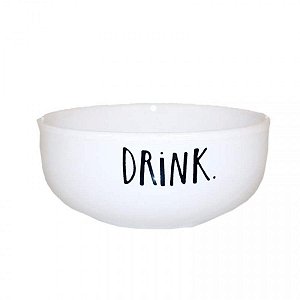 Bebedouro Ceramica Drink Me Branco 390ml (13x5cm)