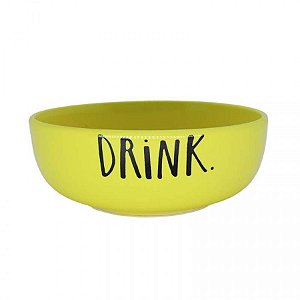 Bebedouro Ceramica Drink Me Amarelo 700ml (15x6cm)