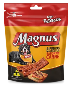 Bifinho mastigável Carne Magnus 500g - Val. 14/Nov/26