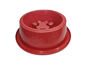 Comedouro Interativo Lento para Cachorro - Vermelho