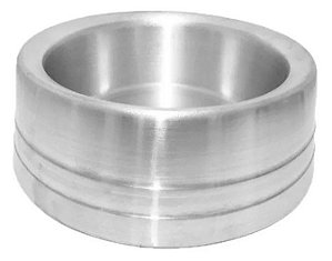 Comedouro/Bebedouro Aluminio Polido Pesado - Tam. M -  1200ml (21x7,5cm)