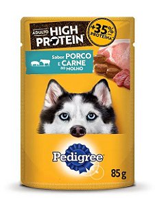Sache Pedigree High Protein Cães Adultos Porco/Carne 85g