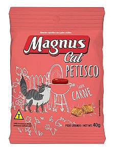 Snack Magnus Gatos Petisco Carne 40g