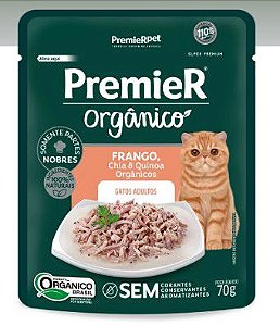 Sache Premier Gourmet Organico Gatos Adultos Frango 70g