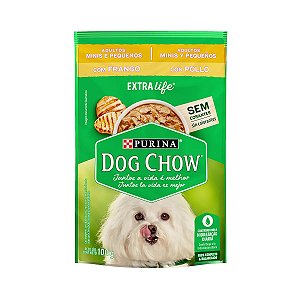 Sache Dog Chow Cães Adultos Raças Mini/Pequenas Frango 100g