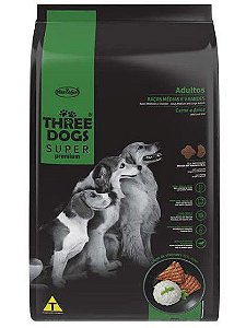 Threedogs SP Cães Adultos Raças Médias/Grandes Carne 10kg