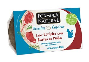 Fórmula Natural Receitas Caseiras Gatos Adultos Cordeiro/Alecrim ao Molho 100g