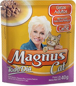 Sache Magnus Todo Dia Gatos Adultos Carne 40g