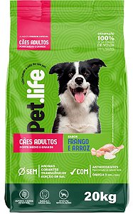 PetLife Cães Adultos Raças Medias/Grande Frango 20kg