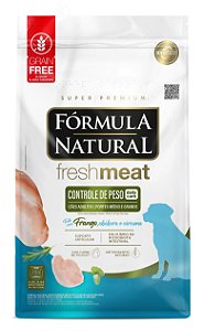 Formula Natural Fresh Meat Cães Adultos Controle de Peso Raças Medias/Grandes 12kg