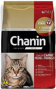 Chanin Gatos Adultos Mix Coex Carne/Peixe/Frango 25kg