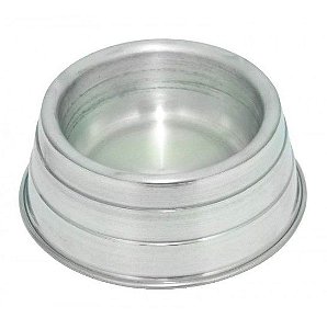 Comedouro/Bebedouro Aluminio Polido Pesado - Tam. M - 1400ml (cm)