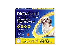 NexGard Spectra Cães (3,6 a 7,5kg) - 1 comprimido