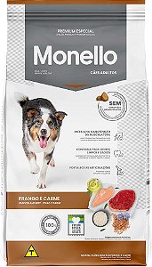 Monello Cães Adultos Frango/Carne 15kg