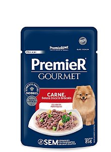 Sache Premier Gourmet Cães Adultos Raças Pequenas Carne/Batata Doce/Brocolis 85g