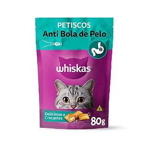 Snack Whiskas Temptations Anti Bola de Pelo 80g