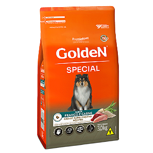 Golden Special Cães Adultos Raças Pequenas Frango/Carne 3Kg