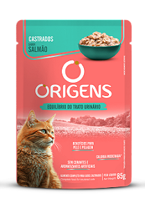 Sache Origens Gatos Castrados Salmão 85g