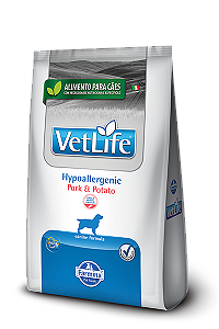 Vet Life Cães Hypoallergenic Porco/Batata 10kg