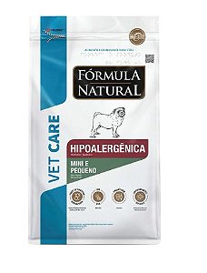 Formula Natural Veterinary Diet Cães Hypoallergenic Raças Mini/Pequenas 10kg