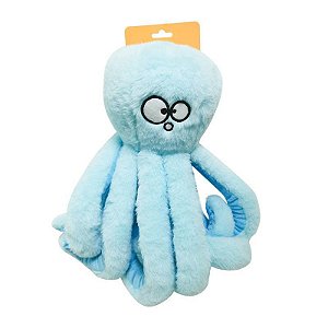 Pelucia Frizzy Octopus - Azul Claro - Tam. G