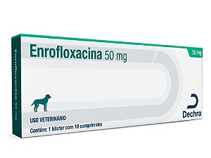 Enrofloxacino 50mg c/ 10 Comp