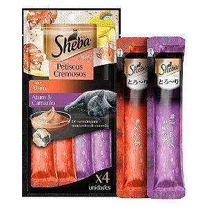 Sheba Creamy Gatos Atum/Camarão 48g (4 unidades)