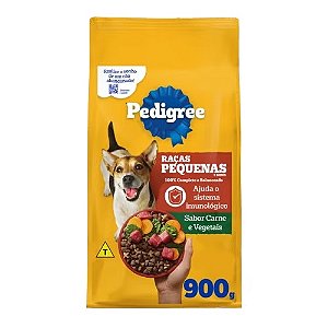 Pedigree Cães Adultos Raças Mini/Pequenas Carne/Vegetais 900g