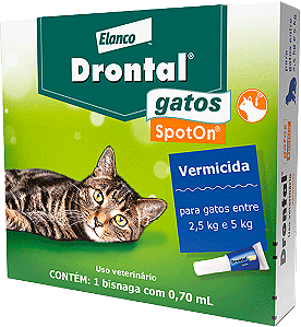 Drontal Spot On 0,70ml (Gatos 2,5kg a 5kg)