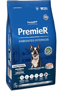 Premier Ambientes Internos Cães Adultos Castrados 2,5kg