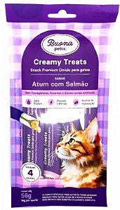 Buona Petix Creamy Atum/Salmão 56g (4 unidades) - VAL. 25/DEZ/2026