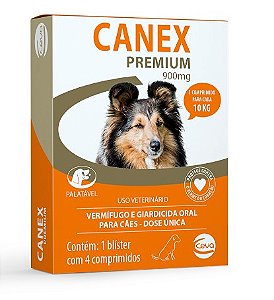 Canex Premium 900mg (Ate 10kg) c/ 4 comprimidos