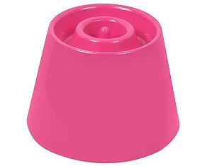 Comedouro/Bebedouro Lento Plastico Alto Gatos/Cães - Tam. P - Pink