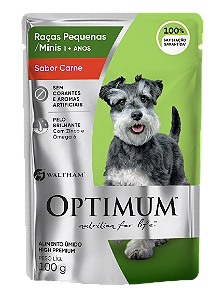 Sache Optimum Cães Adultos Raças Pequenas Carne 100g