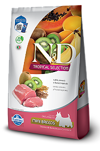 N&D Tropical Selection Cães Adultos Raças Mini/Pequenas Suino 2,5kg