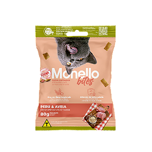 Snack Monello Bites Gatos Castrados Peru/Aveia 80g