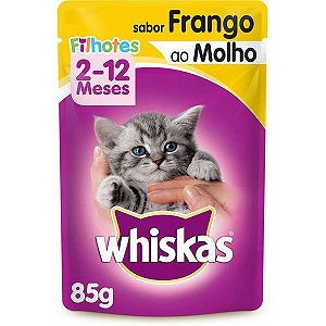 Sache Whiskas Gatos Filhotes Frango Ao Molho 85g