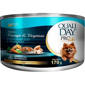 Qualiday Prolife Cães Filhotes/Adultos Frango/Vegetais 170g