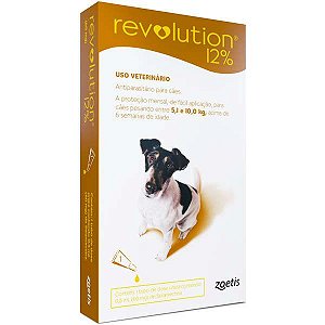 Revolution 12% 60mg (Cães 5,1 a 10kg) c/ 1 Pipeta