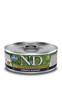 N&D Prime Gatos Adultos Cordeiro/Blueberry 80g